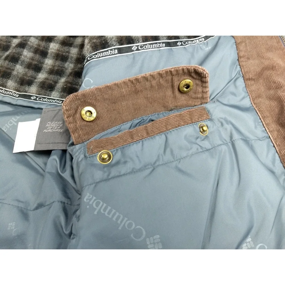 Columbia Chore Field Coat Corduroy Cinder Cone II Parka Fossil Kahki Flannel NWT